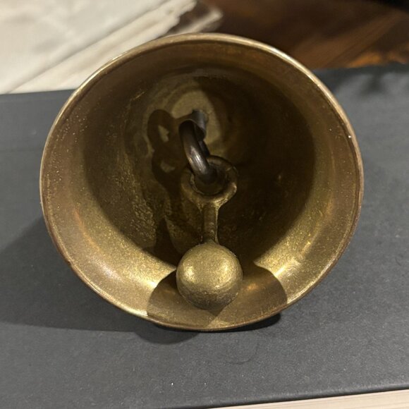 Vintage Brass Bell Depicting Napoleon Bonaparte Clapper Bell French Table Bell - Picture 7 of 10